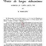 Bibliographie : précis de langue vietnamienne