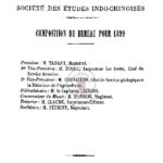 Bureau de la société des etudes indochinoises pour l’année 1899