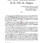 Historique des eaux d’alimentation de la ville de saigon