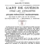 L’art de guérir chez les annamites – quelques préparations pharmaceutiques