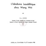 L’idéalisme bouddhique chez Wang Wei