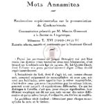 La musique des mots annamites