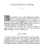 La question de l’opium