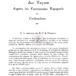 La révolte et la guerre des Tayson d’après les franciscains espagnols de Cochinchine