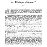 La vie tourmentée de l’Evêque d’Adran