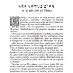 Les lotus d’or ou les petits pieds des chinoises