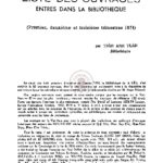 Liste des ouvrages entrés dans la bibliothèque en 1974