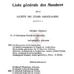 Liste générale des membres de la société des etudes indochinoises