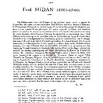 Nécrologie : Paul Midan (1901-1940)