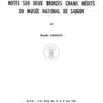 Notes sur deux bronzes chams inédits du musée national de Saigon