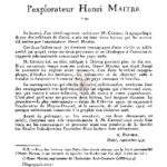 Deux lettres inédites de l’explorateur Henri Maître