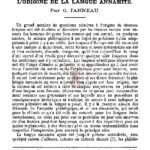 Essai sur l’origine de la langue annamite