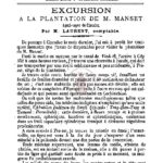 Excursion à la plantation de M. Manset, agent-voyer de chaudoc