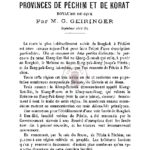 Excursion dans les provinces de péchim et de korat royaume de siam