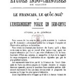 Le français, le qu?c ng? et l’enseignement public en indo-chine, réponse à m. aymonier
