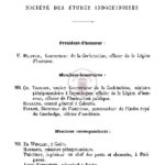 Liste des membres de la société des etudes indochinoises