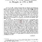 Note sur une correspondance française conservée à la Royal Asiatic Society du Bengale, de 1794 à 1850