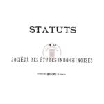 Statuts de la société des etudes indochinoises