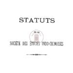 Statuts de la société des etudes indochinoises