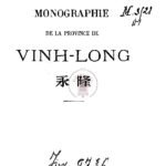 Géographie physique, économique et historique de la Cochinchine (XIVe fascicule), Monographie de la province de Vinhlong