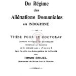 Du régime des aliénations domaniales en Indochine