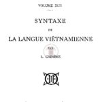 Syntaxe de la langue viêtnamienne