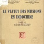 Le statut des missions en Indochine