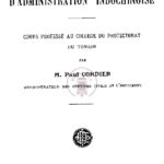 Notions d’administration indochinoise