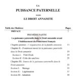 La puissance paternelle dans le droit annamite