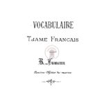 Vocabulaire Tjame Français