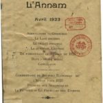 L’Annam, Avril 1923