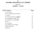 Projet d’exécution des levers cadastraux au Tonkin, proposition Maron et Blot