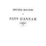 Histoire moderne du pays d’Annam (1592-1820)