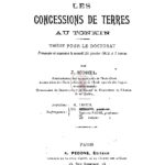 Les concessions de terres au Tonkin