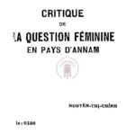 Critique de la question féminine en pays d’Annam