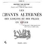 Les chants alternés des garçons et des filles en Annam