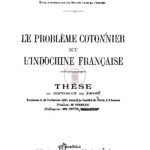 Le problème cotonnier et l’Indochine française