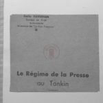 La régime de la presse au Tonkin