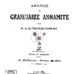 Abrégé de grammaire annamite