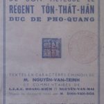 Notes pour servir à une biographie de son Altesse le Régent Tôn-Thất-Hân, Duc de Pho-Quang