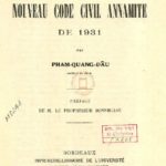 Les principes du nouveau code civil annamite de 1931