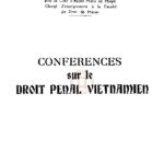 Conférences sur le droit pénal vietnamien