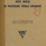 Petit précis de procédure pénale annamite