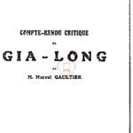 Compte-rendu critique de Gia-Long de Marcel Gauthier
