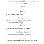 Bureau de la société pour l’année 1889 – liste de membres