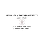 Hommage à Bernard Bourotte (1896-1968)