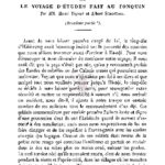 Rapport présenté à M. Le Myre de Vilers  sur le voyage d’études fait au Tonquin (2e partie)