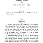 Notes du l’Annam (2e article Le Khanh hoa)