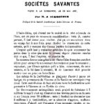 Communication au congrès des sociétés savantes faite à la sorbonne le 26 mai 1891