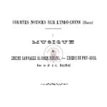 Courtes notices sur l’Indochine (suite) : i- musique  –  ii – chiens sauvages de Cochinchine, chiens de Phu quoc
